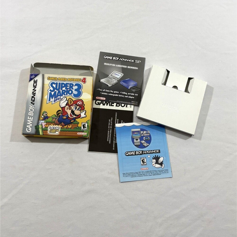 Nintendo Super Mario Advance 4 Super Mario Bros. 3 Box Inserts No Game GBA